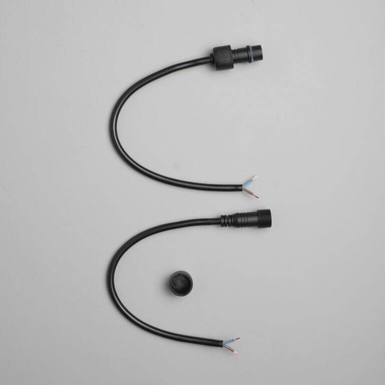 Коннектор Laitcom 220В Папа-Мама 2 pin, 30см, каучук 2х1, IP65