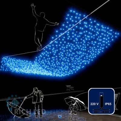 Светодиодный занавес Rich LED 2*6 м, с герметичным колпачком, соединяемый (до 5 шт), IP65, синий Светодиодный занавес Rich LED 2*6 м, с герметичным колпачком, соединяемый (до 5 шт), IP65, синий