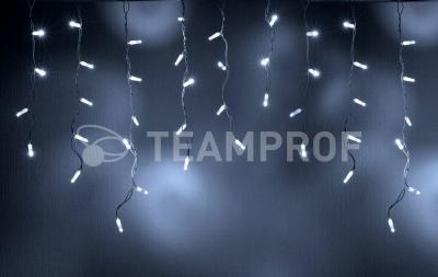 Светодиодная бахрома Teamprof 3х0.6м, IP65, герм.колп., мерцание, белый провод, белая