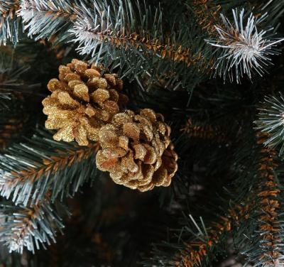 Ёлка искусственная "Элитная Золото" 180 см, d нижнего яруса 100 см, 490 веток