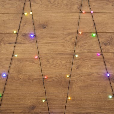 Гирлянда светодиодная Шарики D23 Neon-Night 5 м, зеленый ПВХ, IP20, 25LED, мерцание RGB