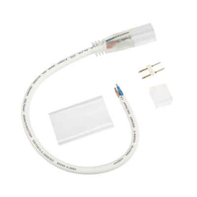 Коннектор с проводом для одностороннего неона 8х16мм, провод каучук NEON-NIGHT