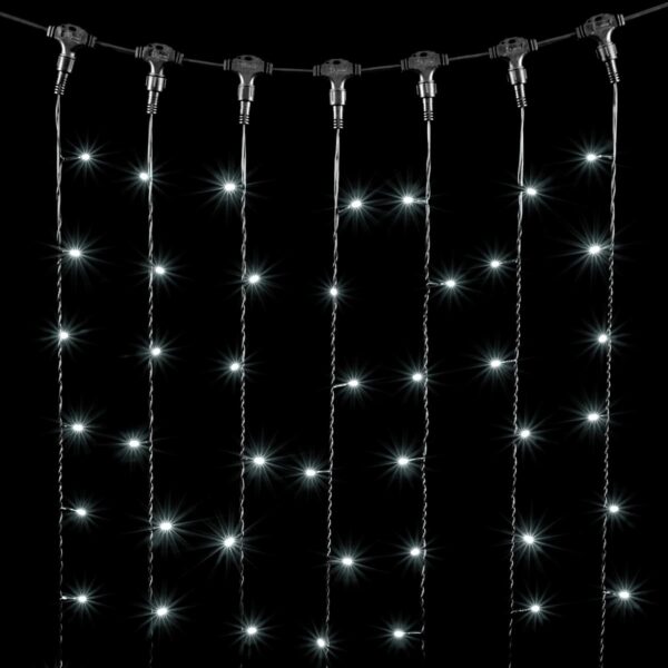 Светодиодный занавес Laitcom, 1x9м, 900 LED, IP54, черн. пр., белый Качественная картинка Светодиодный занавес Laitcom, 1x9м, 900 LED, IP54, черн. пр., белый