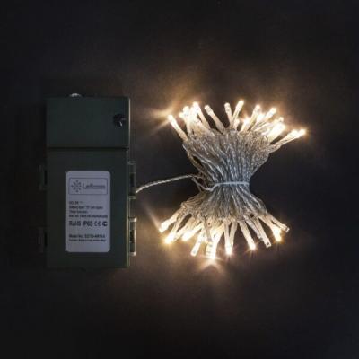 Светодиодная нить Laitcom, на батар. с таймером 10м,3 бат."D", 4,5V, прозр. пр., мед. золото