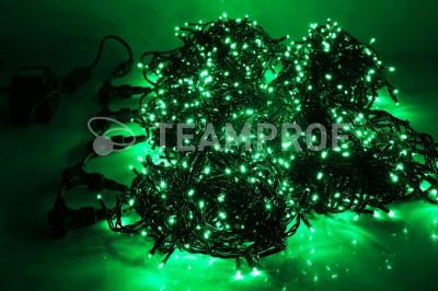 Светодиодная гирлянда спайдер Teamprof, 5 нитей по 20м, статика, черный провод, зеленая Светодиодная гирлянда спайдер Teamprof, 5 нитей по 20м, статика, черный провод, зеленая