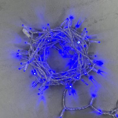 Светодиодная нить с колпач. Laitcom, 10 м, 220В, IP65, 100 led, прозрачный провод, синий