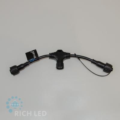 Разветвитель 0.3 м, 2 pin, 2 луча, черный