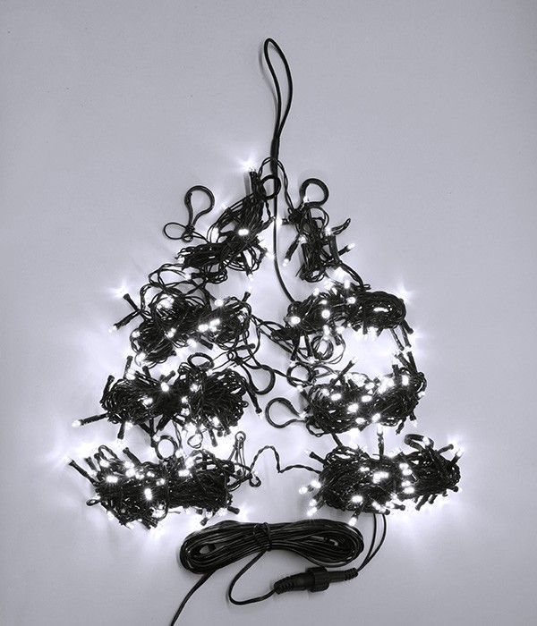 Качественная картинка Светодиодная гирлянда на елку "Пятиминутка" Laitcom, 2.4м, 288 LED, IP20, зел. пр., белый