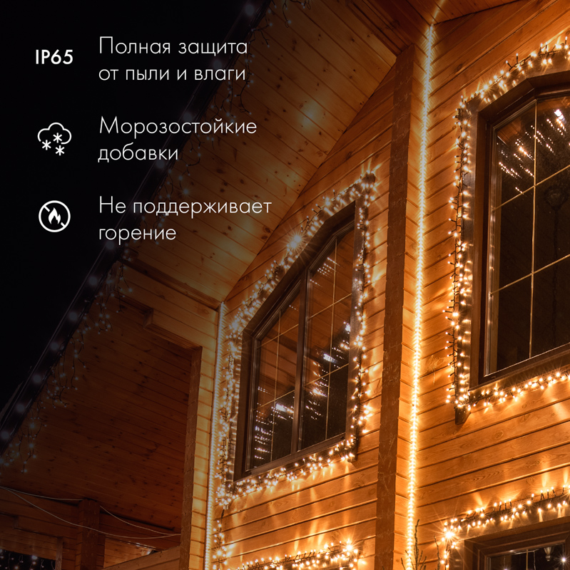 Качественная картинка Дюралайт NEON-NIGHT трехжильный 230В 13мм 36 LED/м БЕЛЫЙ динамика
