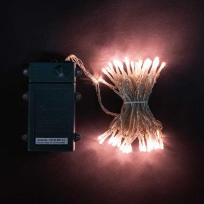 Светодиодная нить Laitcom, 5 м, на батар. с таймером 3 бат. "D", 4,5V, прозрачный провод, хони голд