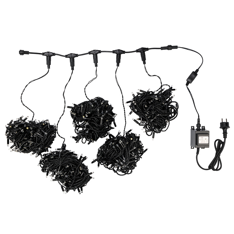 Качественная картинка Гирлянда NEON-NIGHT ClipLight 24V, 5 нитей по 20 метров, Желтый