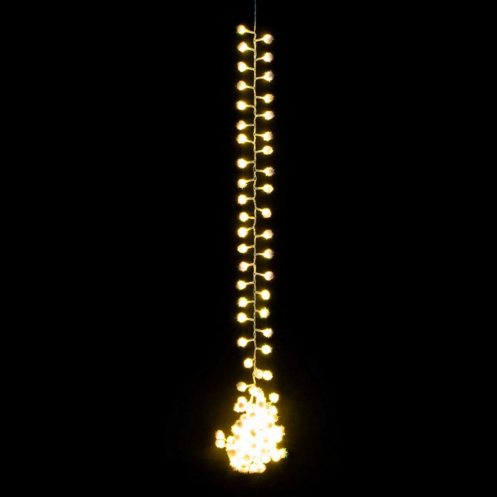 Качественная картинка Светодиодная гирлянда "Снежные шарики" Laitcom, 2 м, IP20,128 LED, теплый белый