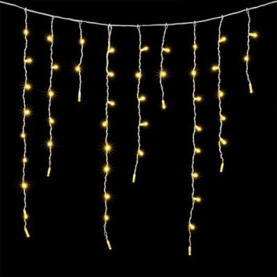 Светодиодная бахрома Laitcom с колпачком 3,2x0,9м, 180 LED, IP65, белый провод ПВХ, шампань