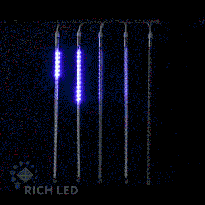 Тающая сосулька светодиодная Rich LED, 10*0.5 м., цвет свечения RGB