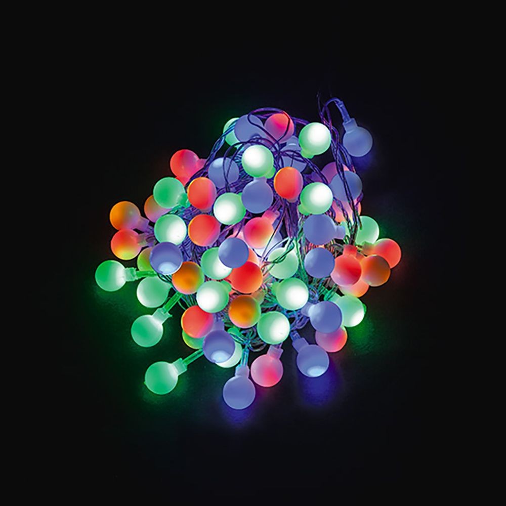 Качественная картинка Светодиодная гирлянда Feron CL65, 230V, 100 LED мульти,  длина 10 м, IP20, шнур 1,5м