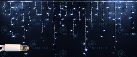 Светодиодная бахрома Rich led, 3*0.9 м, IP65, статика, теплый белый, герметичный колпачок Качественная картинка Светодиодная бахрома Rich led, 3*0.9 м, IP65, статика, теплый белый, герметичный колпачок