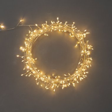 Светодиодная гирлянда Роса фейерверк Neon-Night, 20м, 500 LED, ПВХ, IP20, контроллер, теп.белый