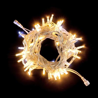 Светодиодная нить с колпачком Laitcom, 10м, 220В, 75 LED, провод белый каучук, IP65, т.белый. с мерц