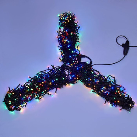 Светодиодные спайдеры ALEDUS 3 нити по 20 м, черный провод, с мерцанием