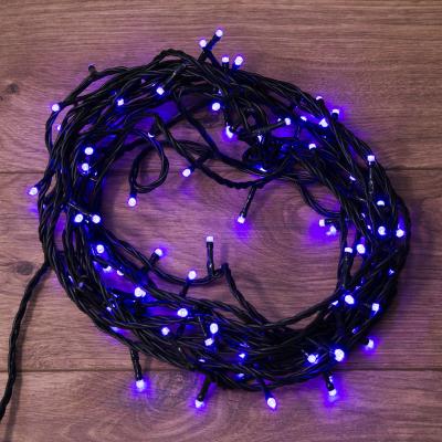 Cветодиодная нить управляемая NEON-NIGHT 10м ФИОЛЕТОВЫЙ черный ПВХ IP65 динамика 230В