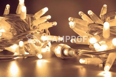 Светодиодная гирлянда нить TeamProf 10 м, 100 LED, 220В, мерцание, белый пр, тепл. белый Светодиодная гирлянда нить TeamProf 10 м, 100 LED, 220В, мерцание, белый пр, тепл. белый