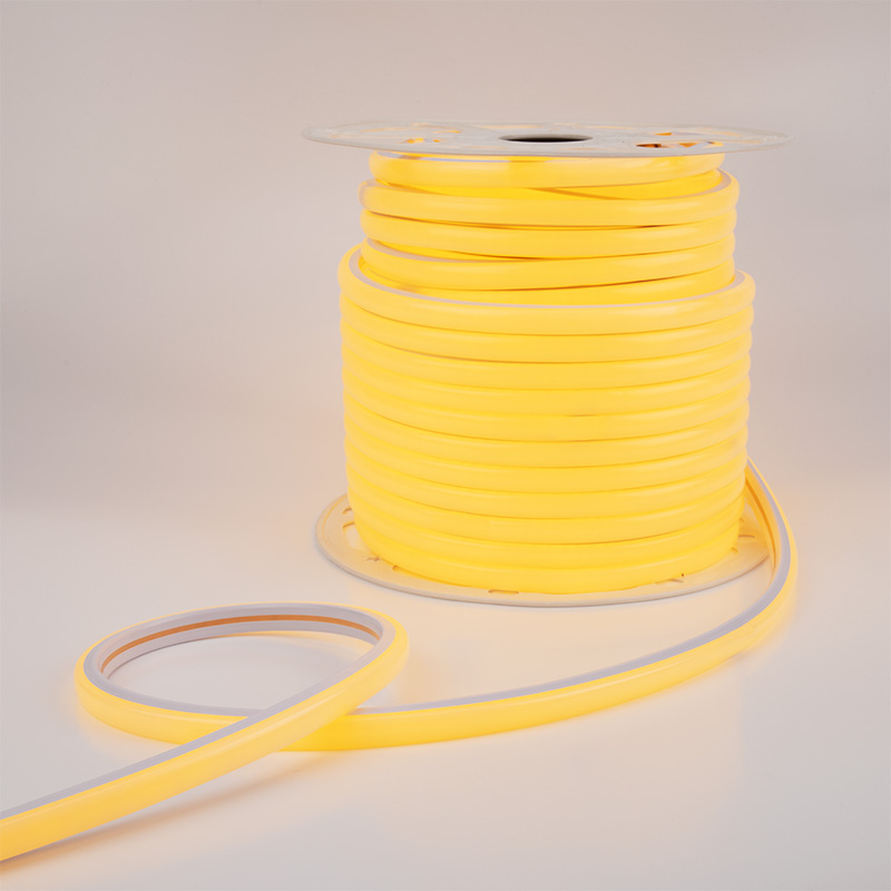 Качественная картинка Гибкий неон NEON-NIGHT 16х16мм форма D 144 LED/м ЖЕЛТЫЙ 230В бухта 50м