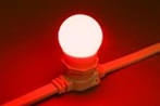 Качественная картинка Светодиодная лампа для белт-лайт, 2 Вт, d=45 мм, красная