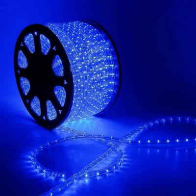 Дюралайт круглый Laitcom, 13мм, фиксинг, к.р. 2м, 36 led/m, синий, IP65