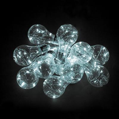 Светодиодная гирлянда Feron CL580, 100 LED, 3м, 5000K, 10 подвесов, батарейки 3*AA, IP20