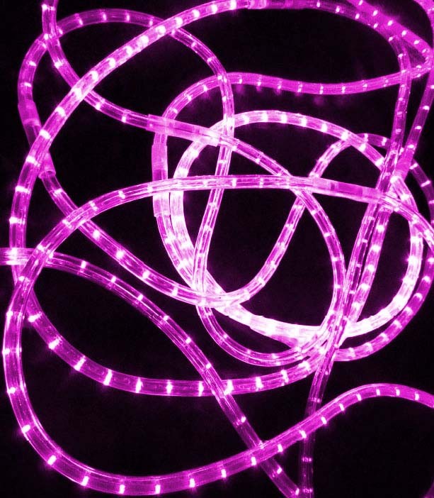 Качественная картинка Дюралайт 2-х проводной RichLed, 24В, пост. свечение, розовый