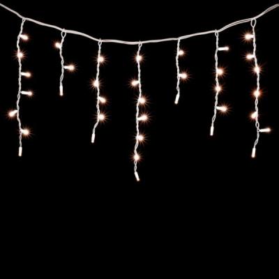 Светодиодная бахрома Laitcom 3,1 x 0,5 м, белый провод (каучук), 120 led, IP65, экстра т.белый