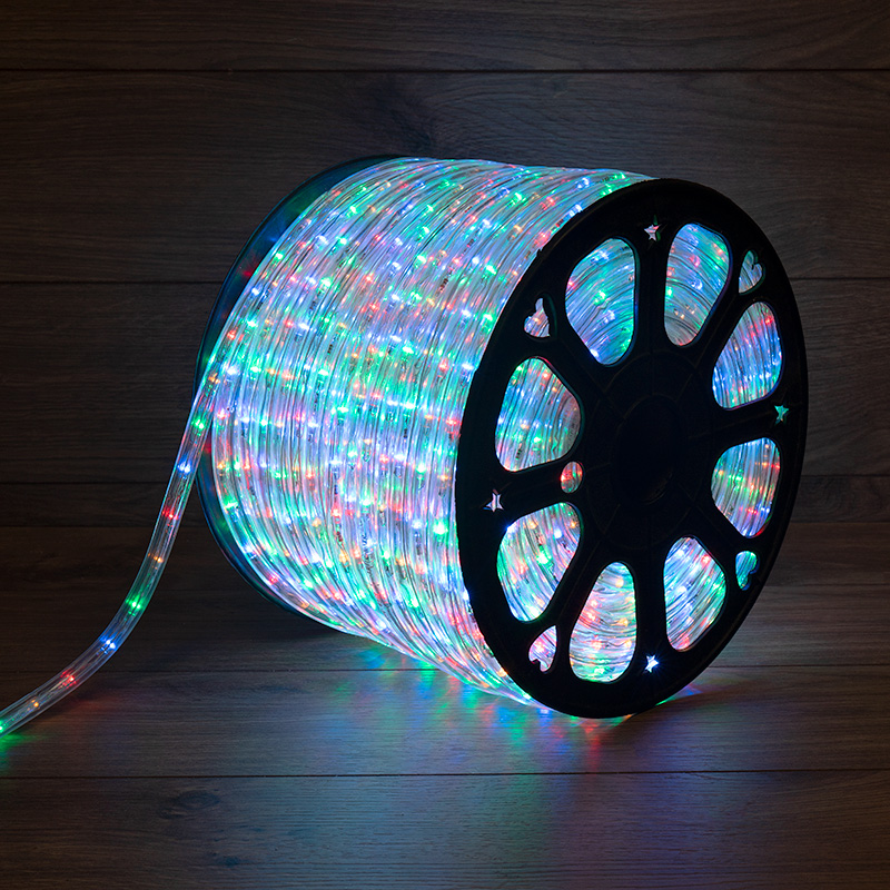 Качественная картинка Дюралайт NEON-NIGHT трехжильный 230В 13мм 36 LED/м МУЛЬТИ (RYGB) динамика