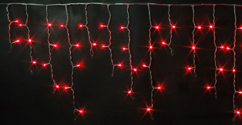 Качественная картинка Светодиодная бахрома Rich LED 3*0,5 м, 220 В, пост. свечение, резин., IP 65, герм. колпачок, красный