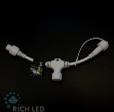 Разветвитель 0.3 м, 2 pin, 2 луча, белый