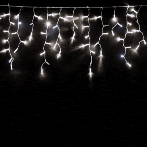 Качественная картинка Светодиодная бахрома Laitcom с колпачком 3,1x0,5 м, прозр. провод, 120 led  (мерц БЕЛЫЙ ДИОД), белый