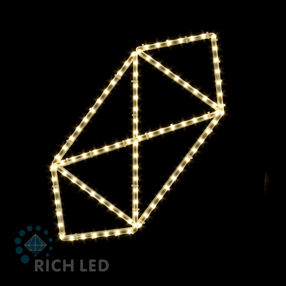 Световая 2Д Елочная игрушка RichLed Конфета №4 МИНИ (деколейс+дюралайт), 24В