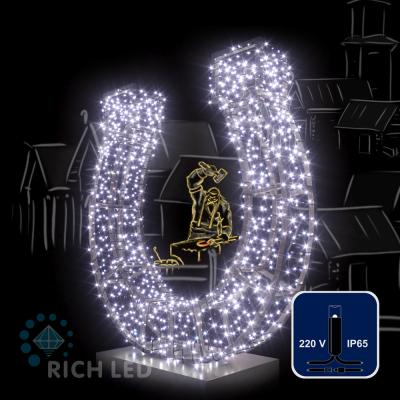 Светодиодные гирлянды RichLed Нить 10 м, 220 В, пост. свеч, IP 65, герм. колп, черн.провод, белый Светодиодные гирлянды RichLed Нить 10 м, 220 В, пост. свеч, IP 65, герм. колп, черн.провод, белый