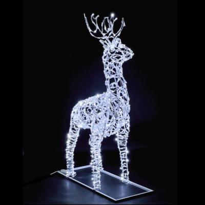 Светодиодная фигура "Световой Олень" Laitcom, 1,8м, провод прозр.ПВХ, 24В, IP65, белый