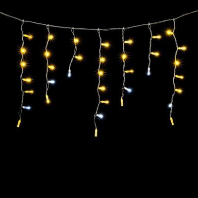 Светодиодная бахрома Laitcom 4,9x0,5м, 189 LED, IP65, прозр.провод ПВХ, т.белый. мерц белого диода
