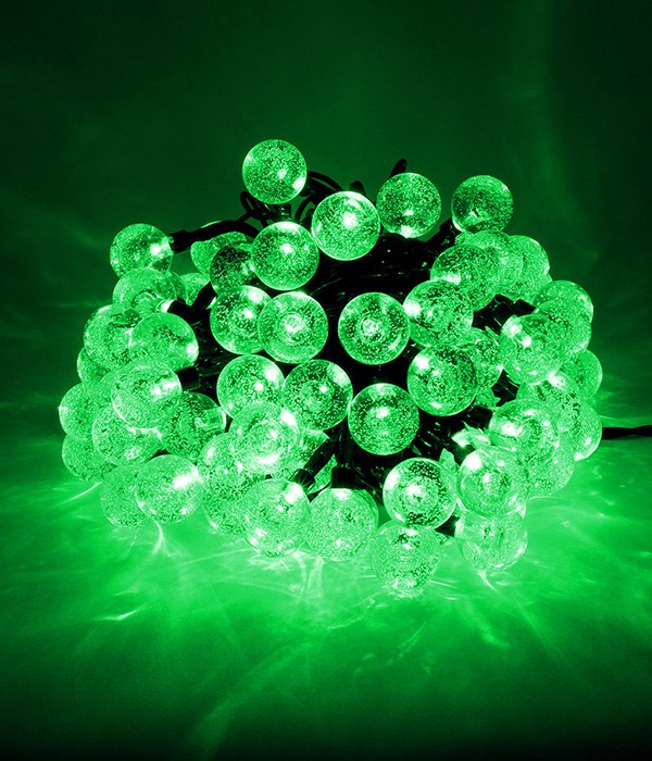 Качественная картинка Гирлянда светодиодная Laitcom Пузырьки 10м, 100 led, IP54, 220-230V., D23мм, зеленый