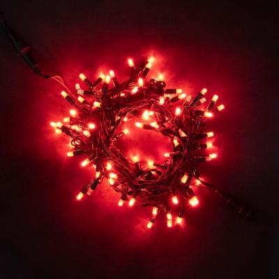 Светодиодная нить Laitcom, мерцание, 10м, 100 LED, IP54, 220-230V, черн. пр., красный