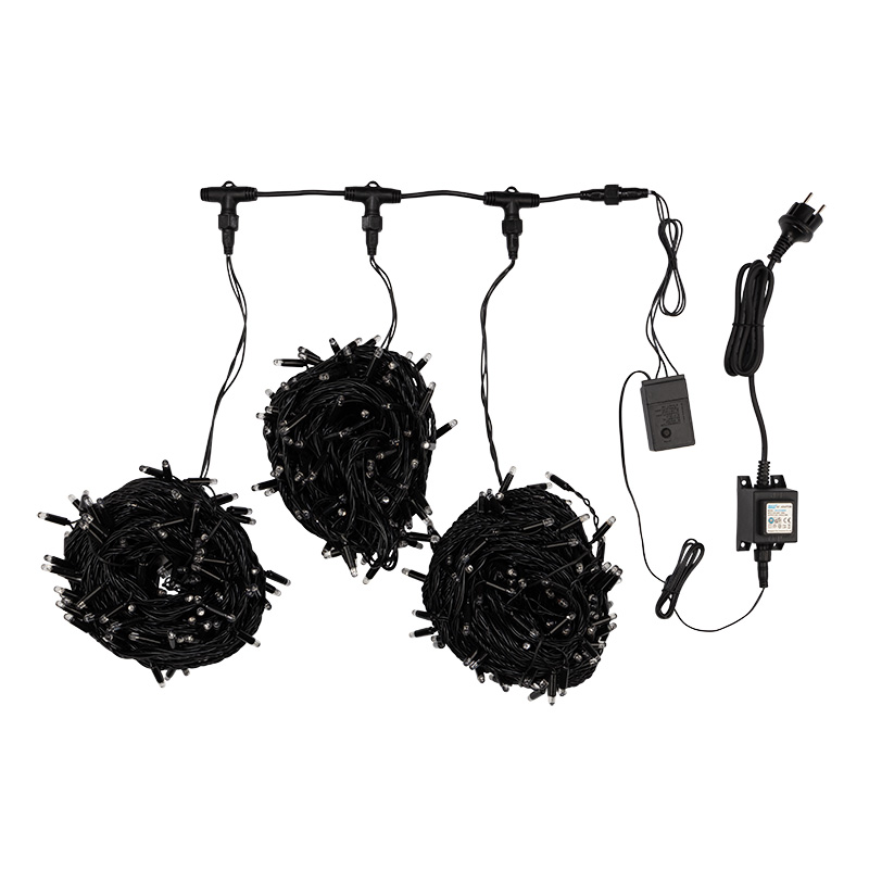 Качественная картинка Гирлянда NEON-NIGHT ClipLight 24V, 3 нити по 20 м, динамика, Белый