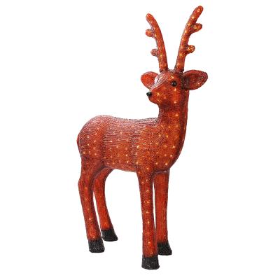 Акриловая светодиодная фигура Бурый олень 100 см, 380 светодиодов, IP 65, NEON-NIGHT