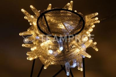 Светодиодная гирлянда нить Teamprof, 10м, 100 LED, 24В, мерцание, прозр.провод, герм.колп., т. белая Светодиодная гирлянда нить Teamprof, 10м, 100 LED, 24В, мерцание, прозр.провод, герм.колп., т. белая