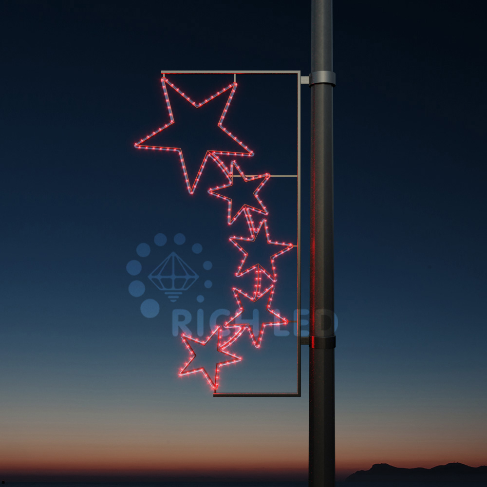 Качественная картинка Светодиодная консоль "Звезды 5" Красный