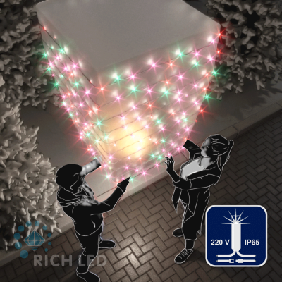 Светодиодные гирлянды RichLed Нить 10 м, 220 В, мерц, IP 65, герм.колп, мульти цвет (крас, зел, роз) Светодиодные гирлянды RichLed Нить 10 м, 220 В, мерц, IP 65, герм.колп, мульти цвет (крас, зел, роз)