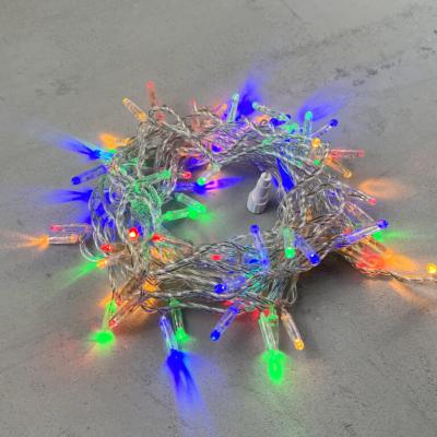 Светодиодная нить с колпач. Laitcom, 10 м, 220В, IP65, 100 led, прозрачный провод, разноцветный