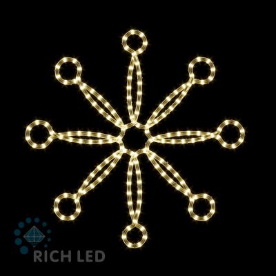 Световая 2Д Елочная игрушка RichLed Звезда (деколейс+дюралайт), 24В