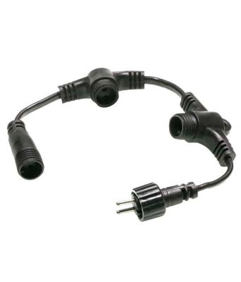 Разветвитель Laitcom 3-х лучевой, 24V, IP65, Провод Черный Каучук