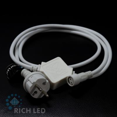 Блок питания универсальный для статичных и флэш изделий Rich LED. 220 В, 2А, провод белый, без вилки